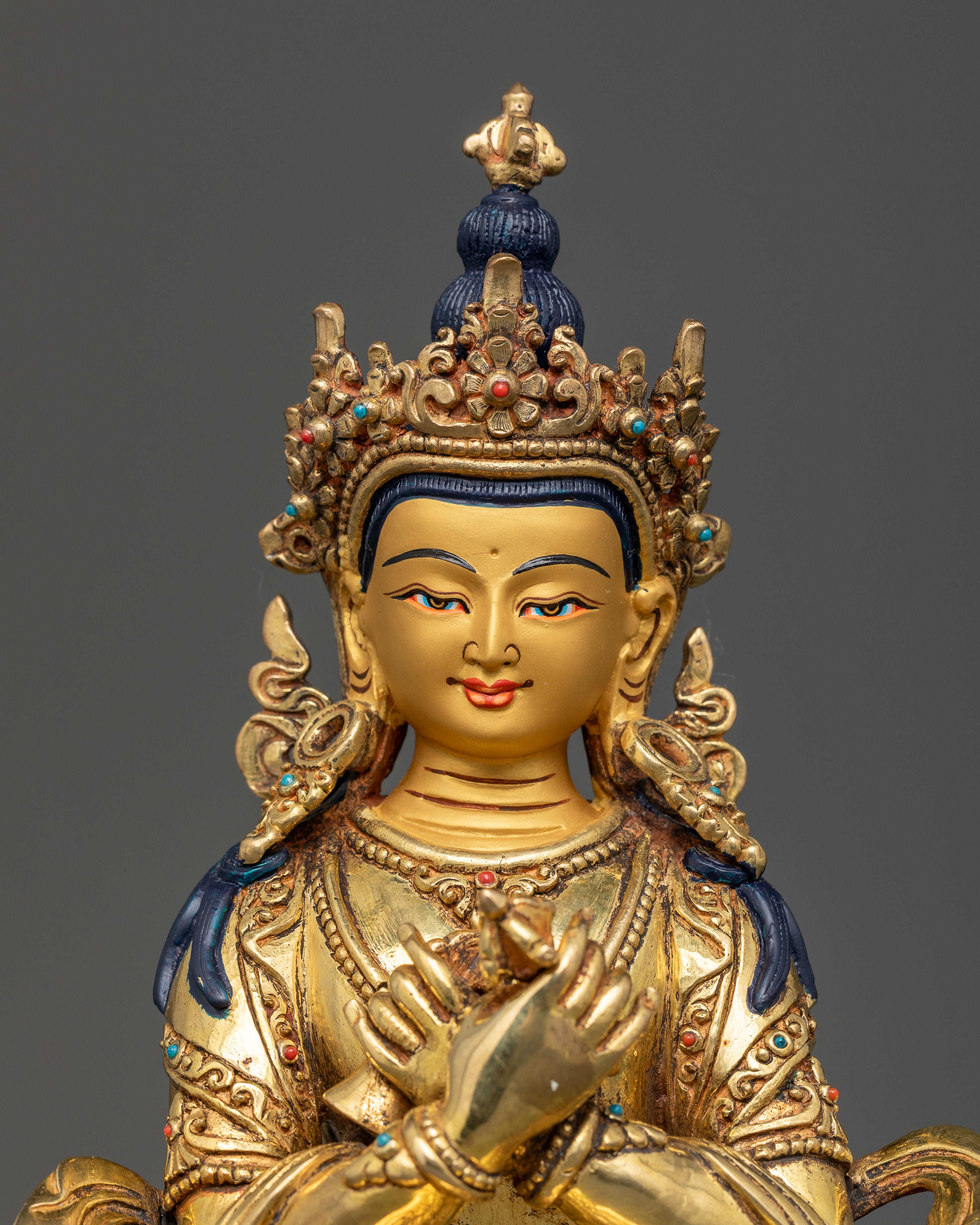Lotus of Enlightenment: Vajradhara with a Luminous Gemstone Halo