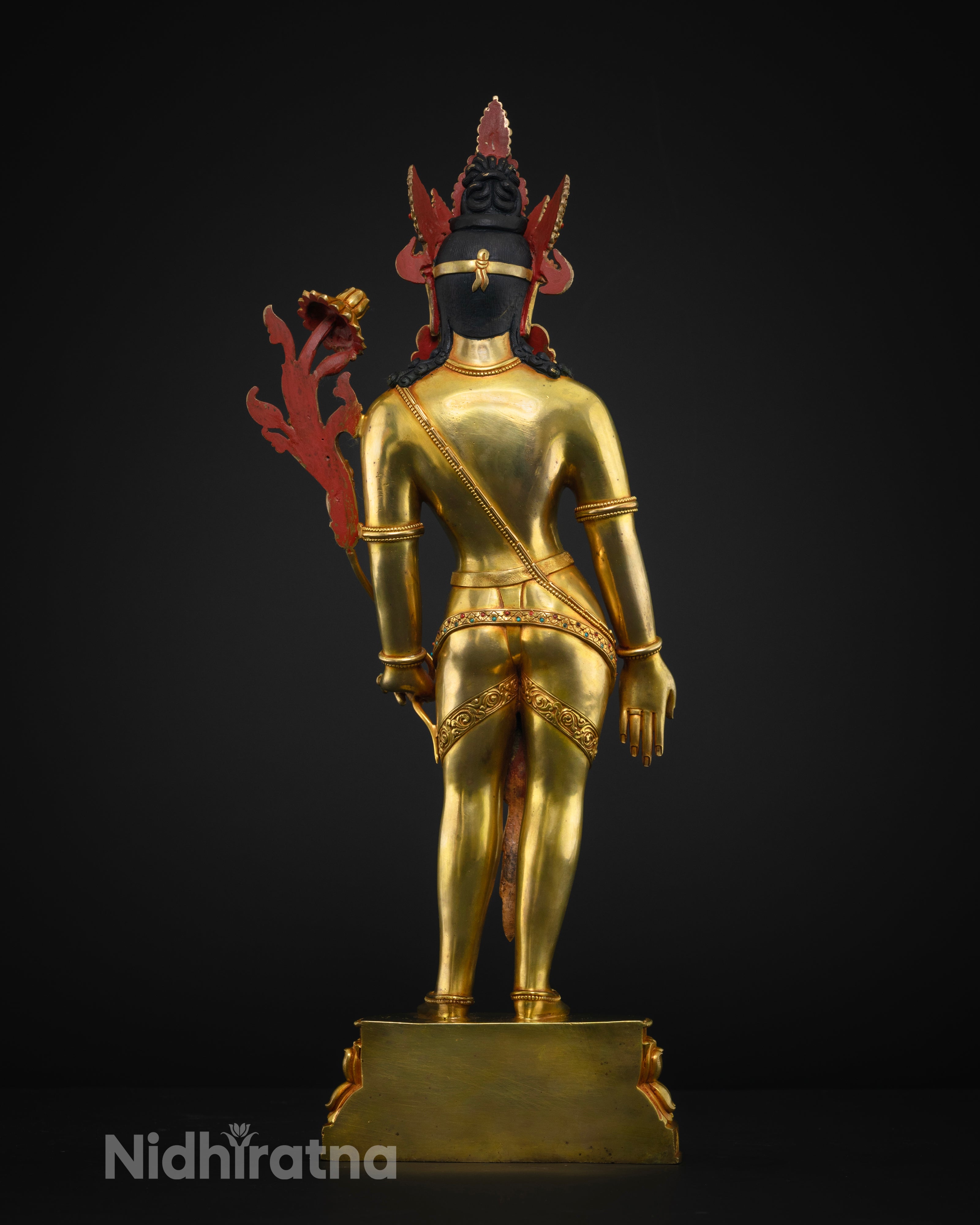 Padmapani Avalokiteshvara Statue | 24k Gold plated for spirituality