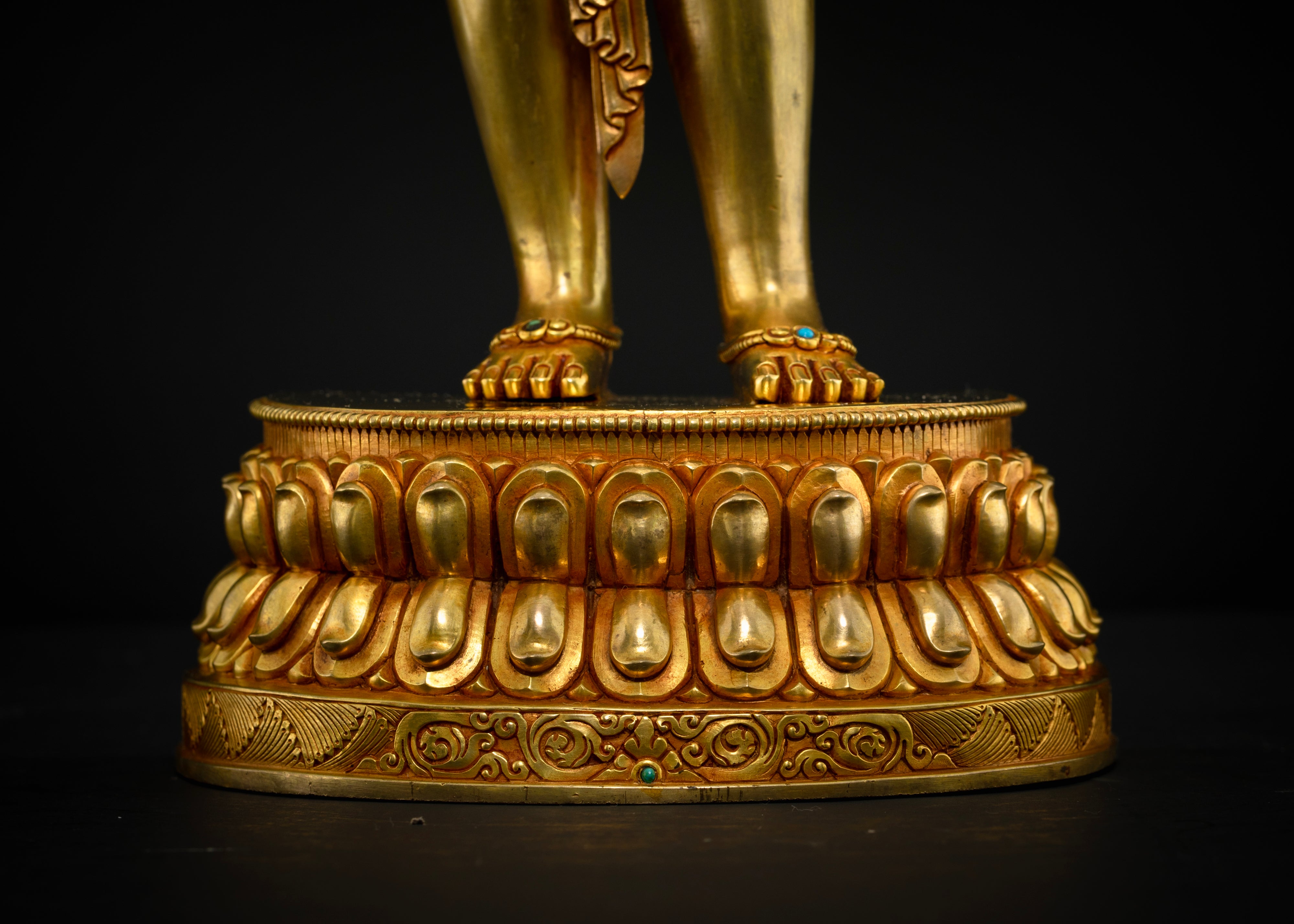 Padmapani Avalokiteshvara Statue | 24k Gold plated for spirituality