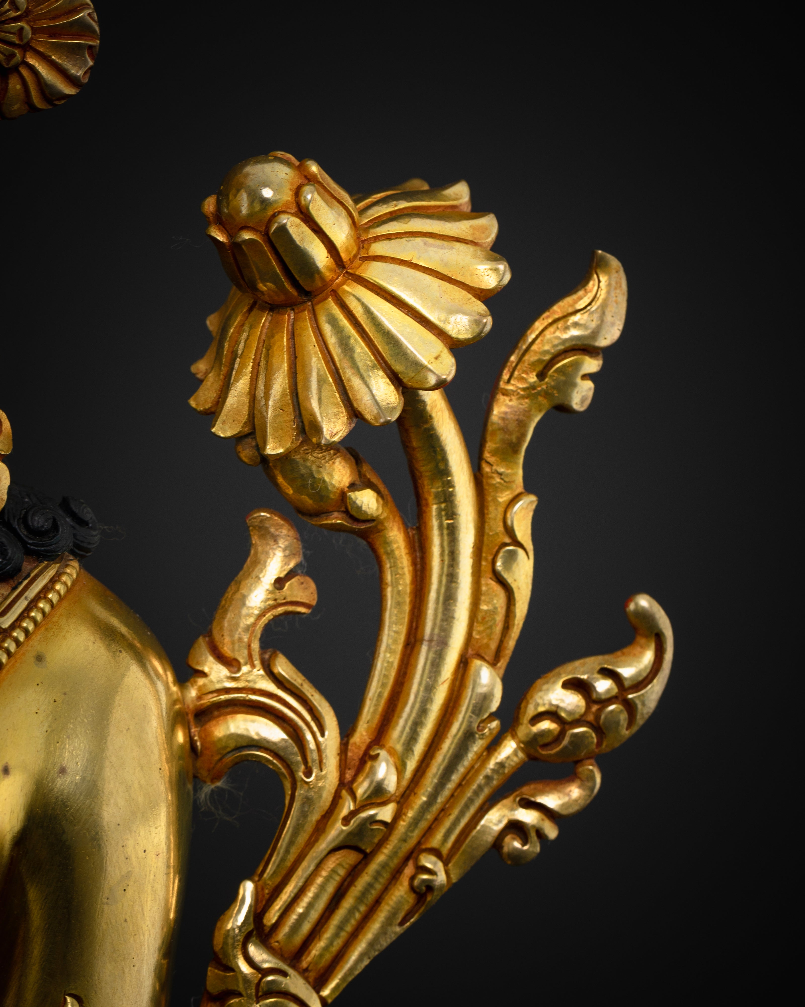 Padmapani Avalokiteshvara Statue | 24k Gold plated for spirituality