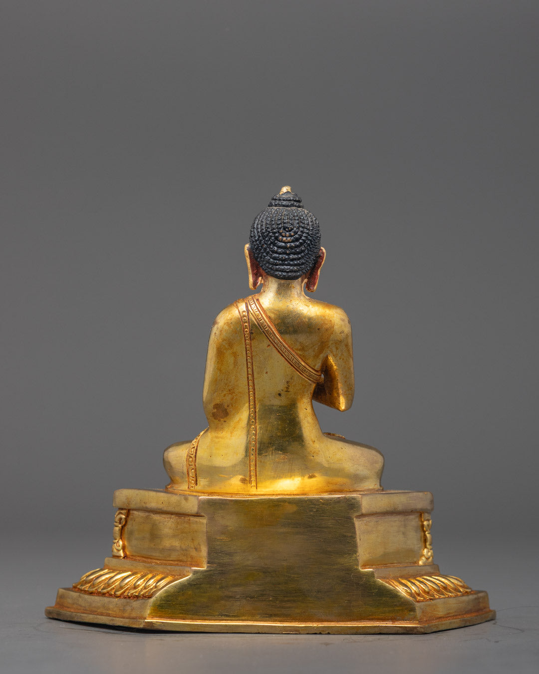 Statue of Vairocana Buddha full Fire Gold Plated