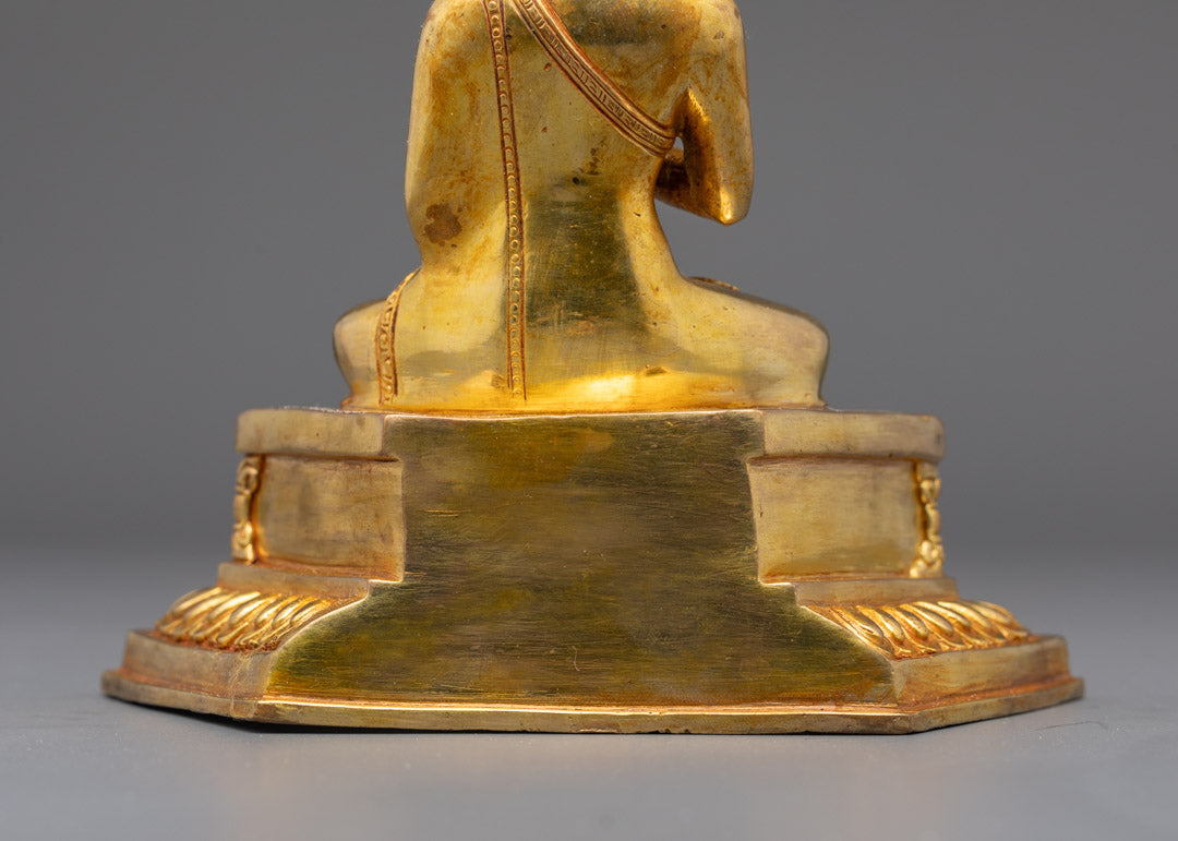 Statue of Vairocana Buddha full Fire Gold Plated