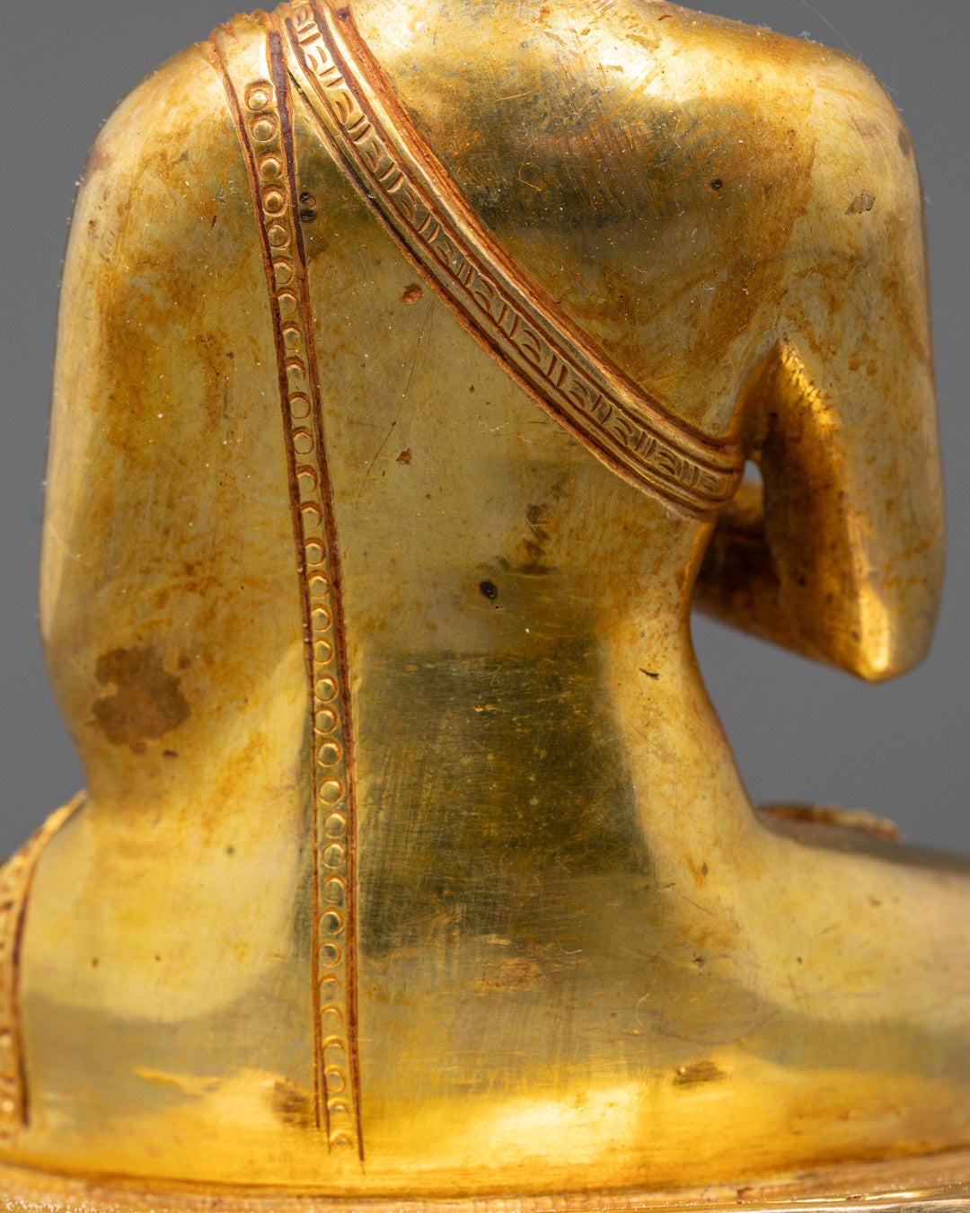 Statue of Vairocana Buddha full Fire Gold Plated