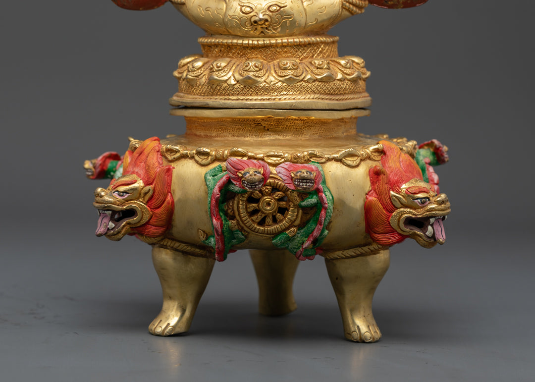 Vajradhaka Statue | 24K Gold-Gilded Tibetan Fire Ritual Deity