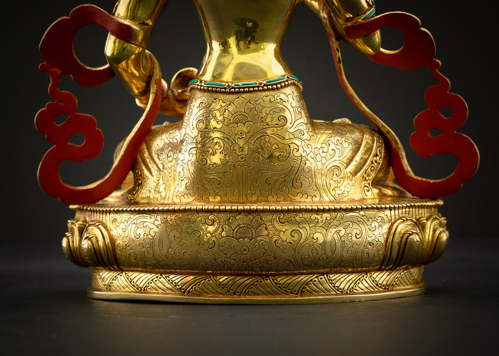 Mantra of Vajrasattva Practice Statue | Traditional Tibetan Hand Carved Artwork Of Vajrasattva