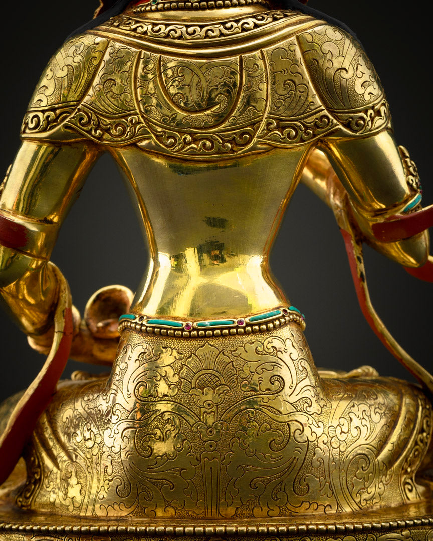 Mantra of Vajrasattva Practice Statue | Traditional Tibetan Hand Carved Artwork Of Vajrasattva