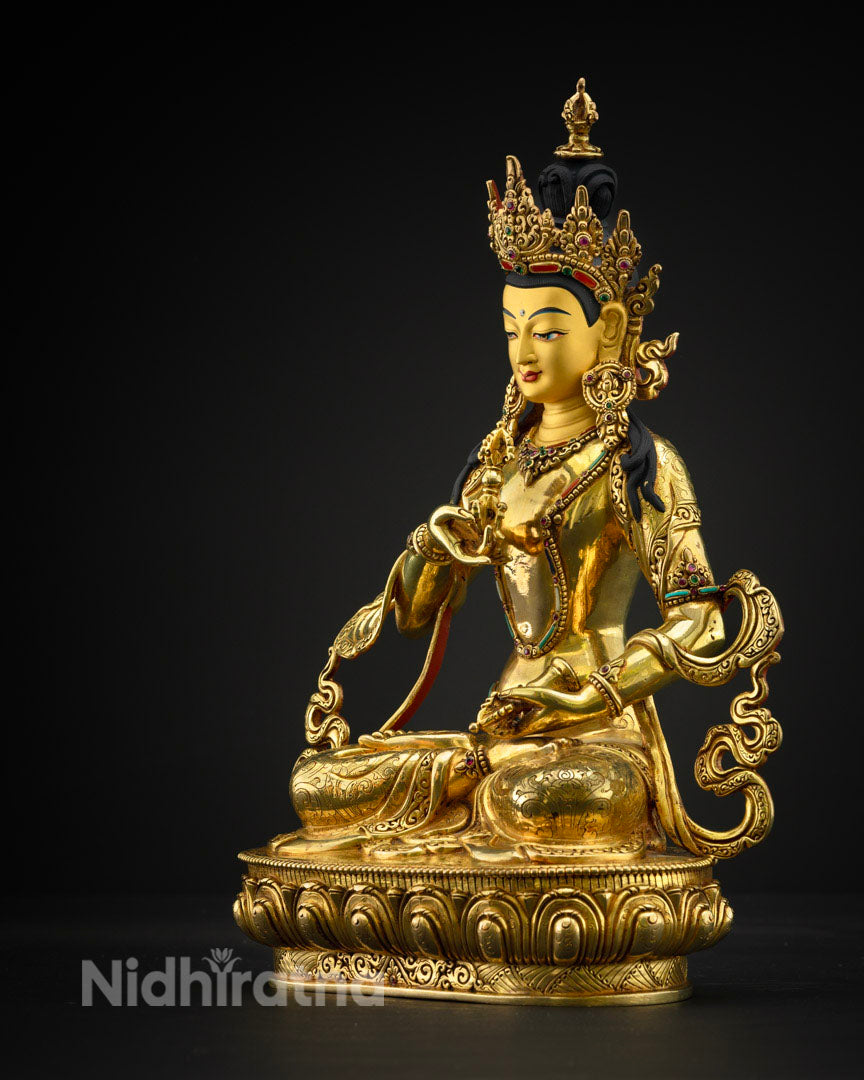 Mantra of Vajrasattva Practice Statue | Traditional Tibetan Hand Carved Artwork Of Vajrasattva
