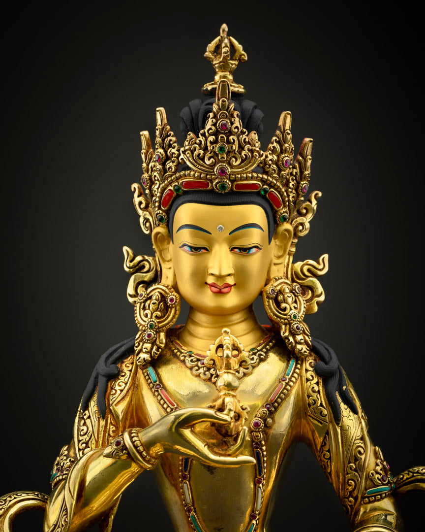 Mantra of Vajrasattva Practice Statue | Traditional Tibetan Hand Carved Artwork Of Vajrasattva
