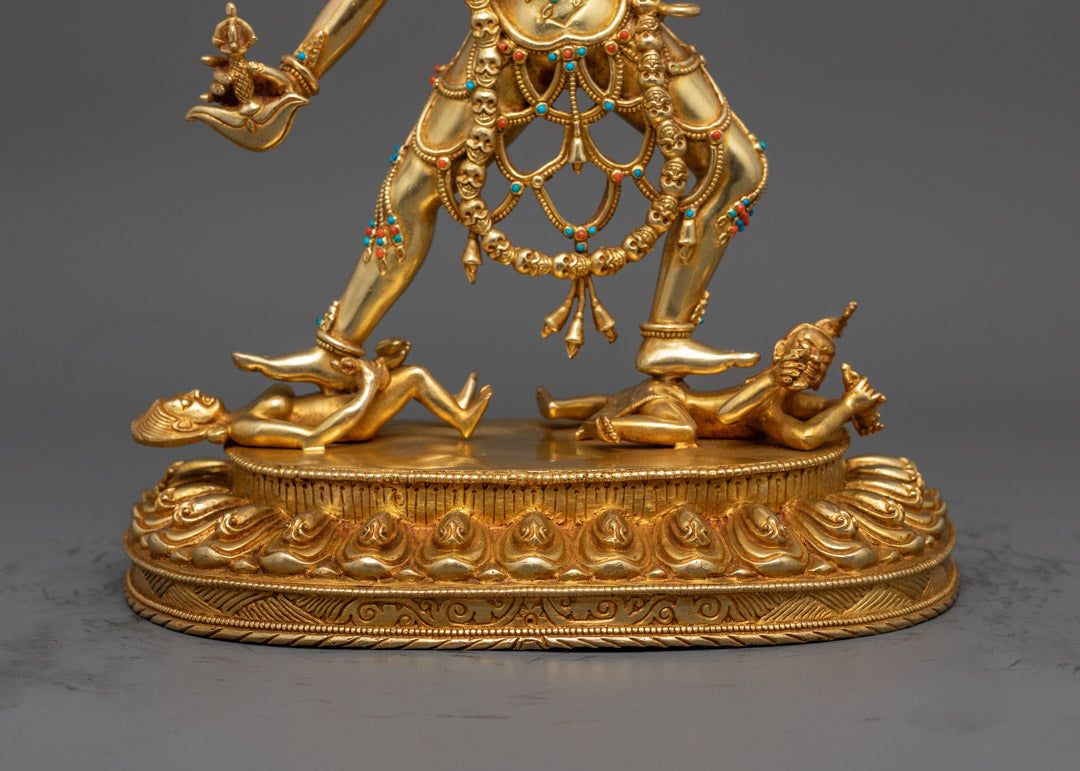 Handcrafted Vajrayogini Statue in 24k Gold Gilded Copper