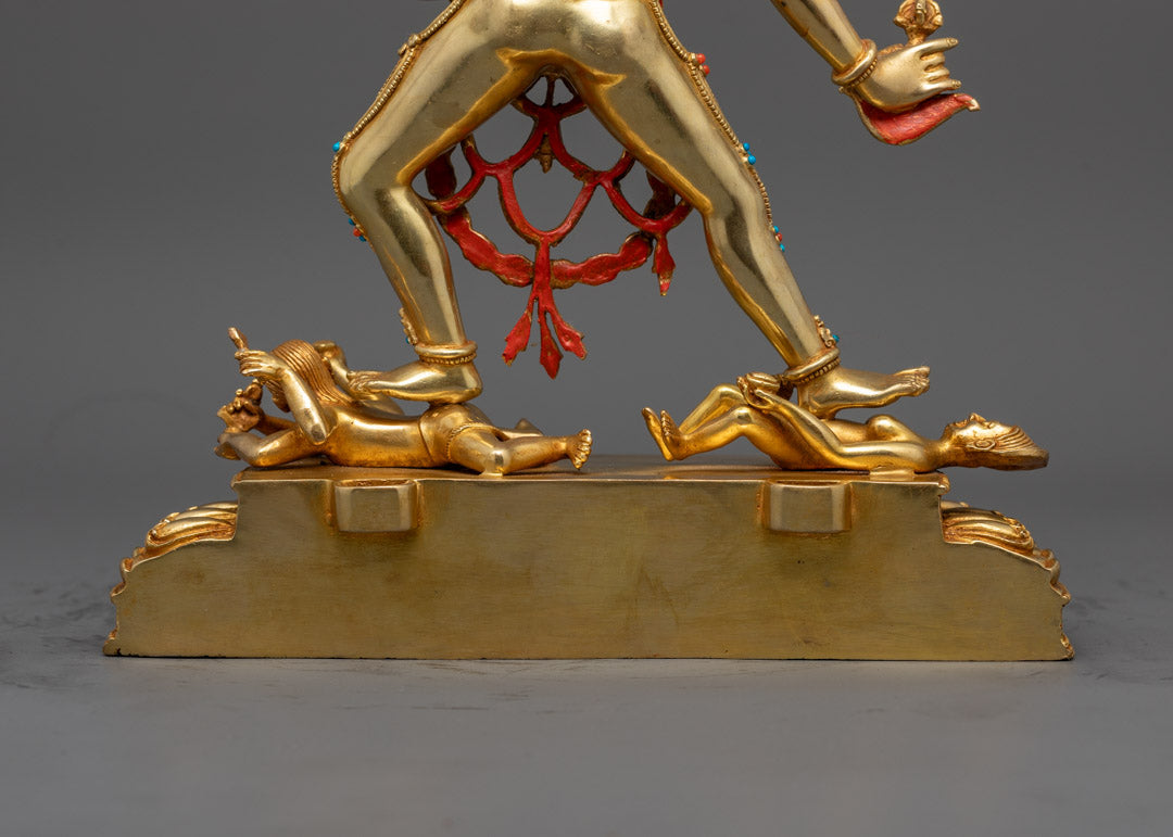 Handcrafted Vajrayogini Statue in 24k Gold Gilded Copper