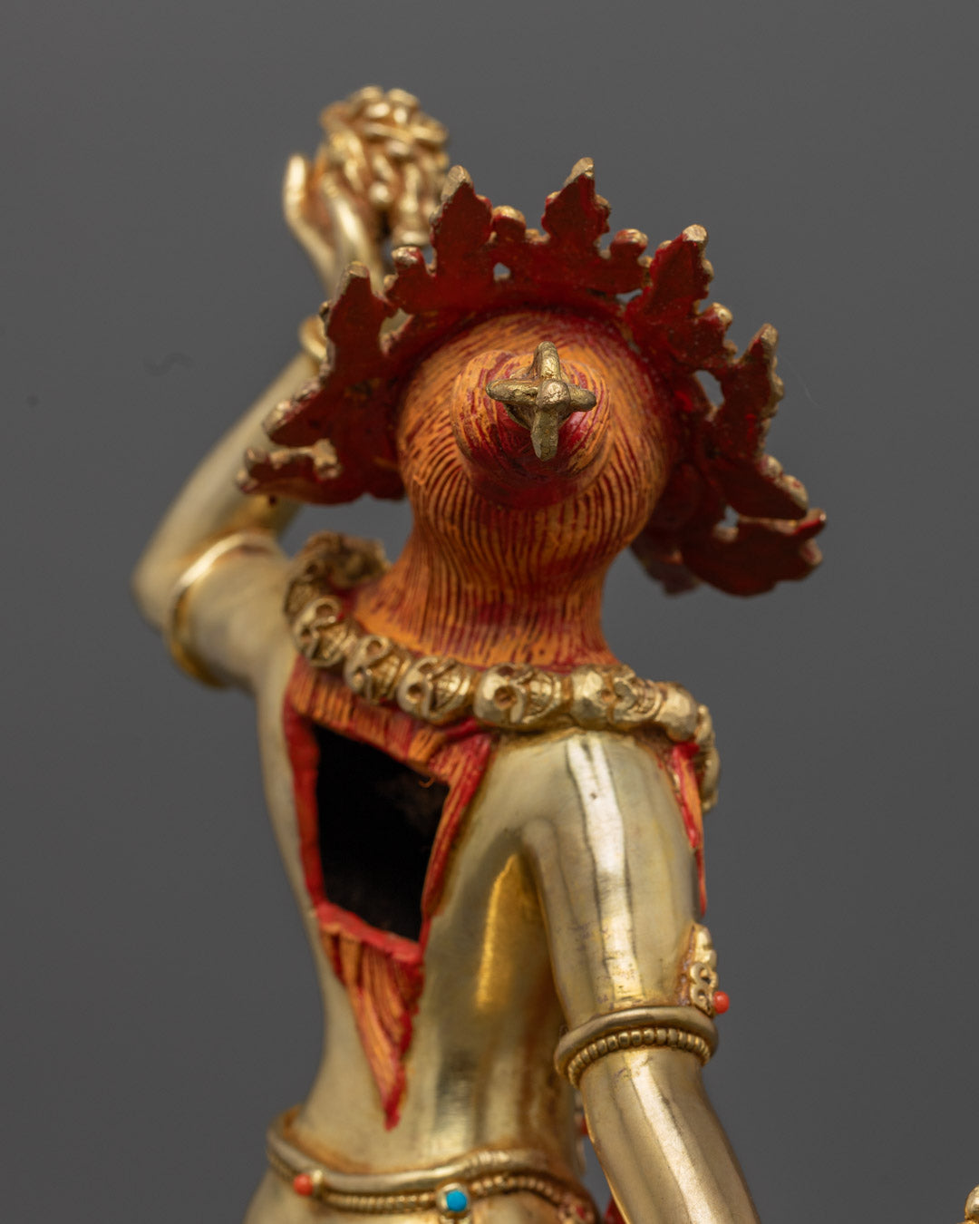 Handcrafted Vajrayogini Statue in 24k Gold Gilded Copper