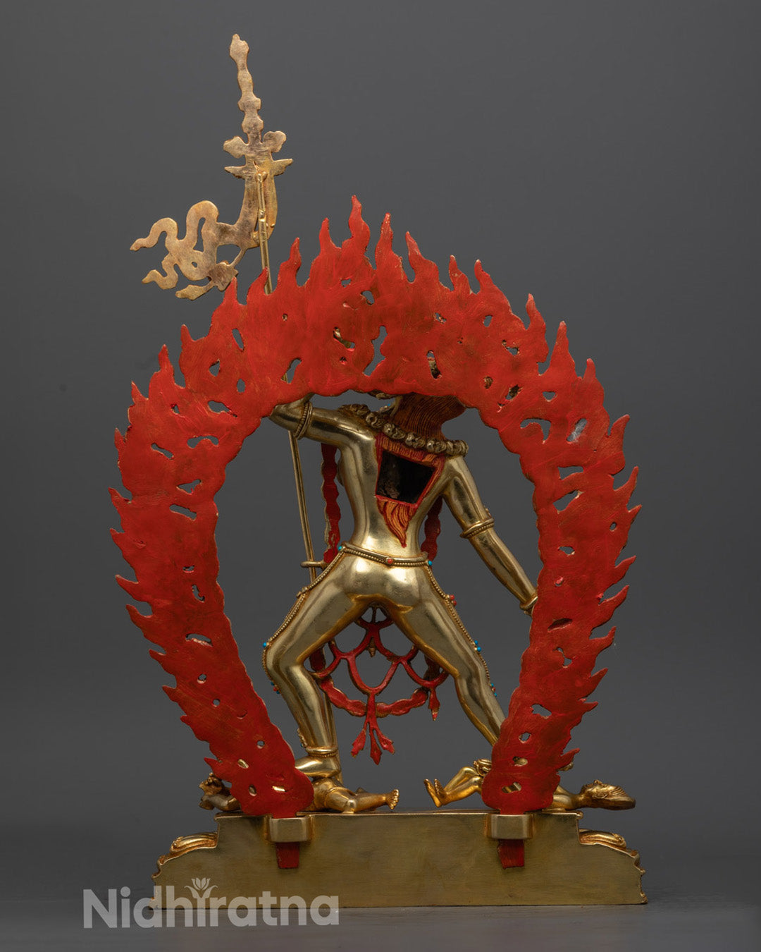 Handcrafted Vajrayogini Statue in 24k Gold Gilded Copper