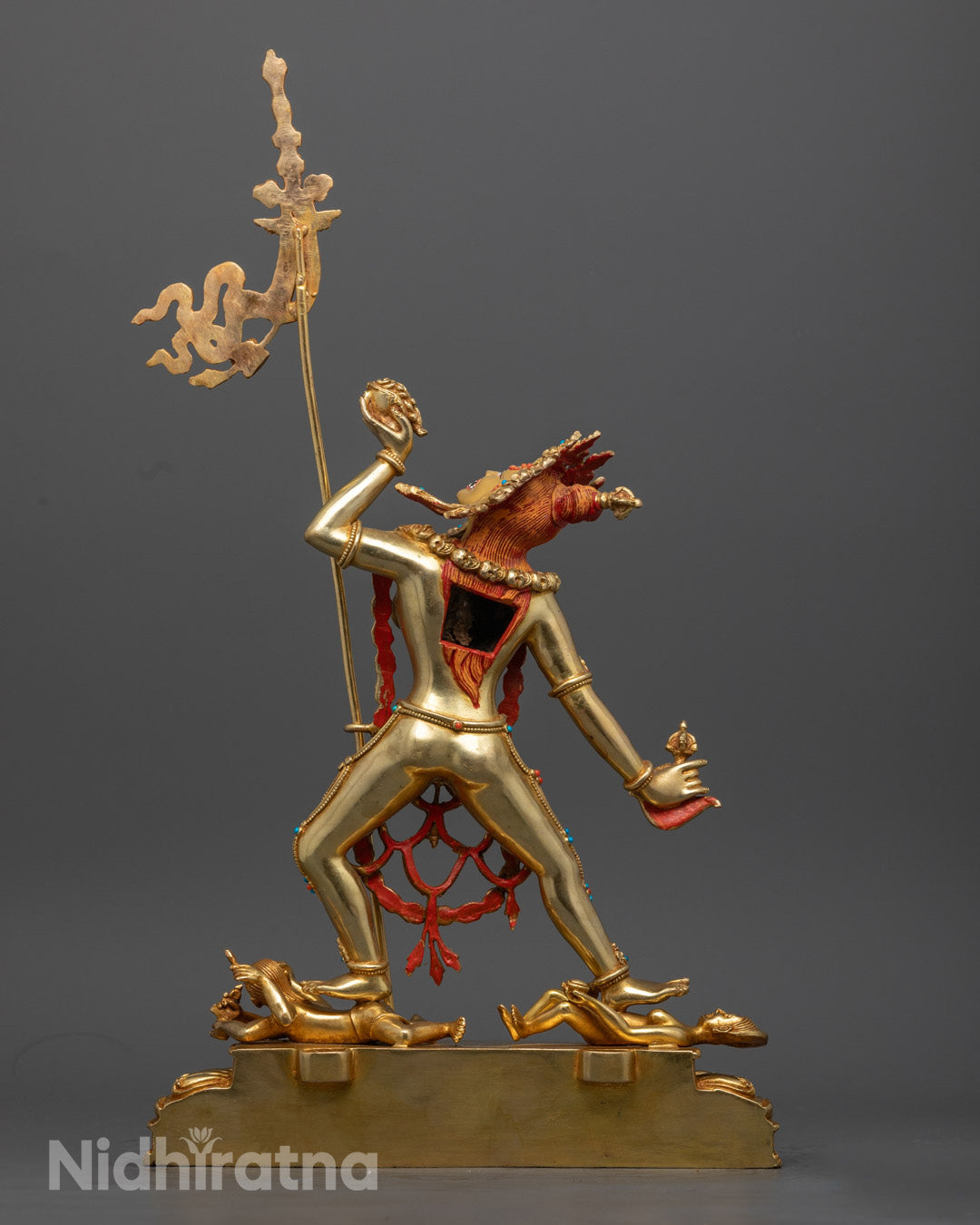 Handcrafted Vajrayogini Statue in 24k Gold Gilded Copper