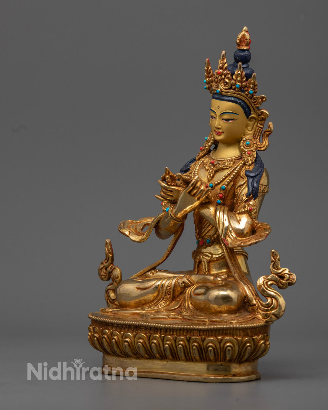 24K Gold Vajradhara Statue | Handcrafted Tibetan Buddha