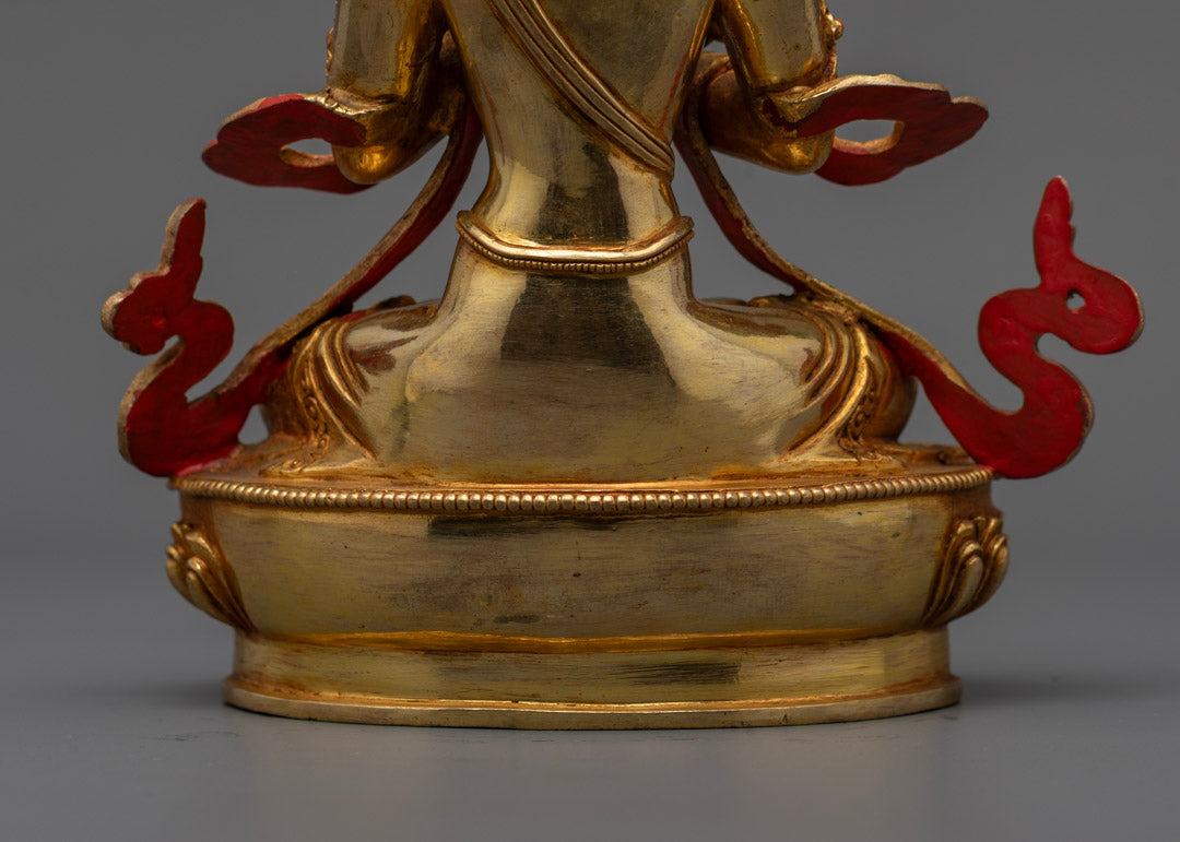 24K Gold Vajradhara Statue | Handcrafted Tibetan Buddha