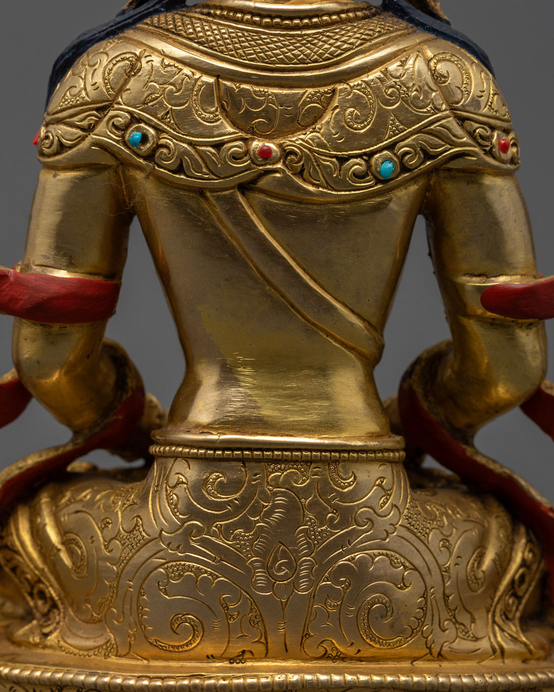 Amitayus Statue | Hand-Carved 24k Gold Gilded Copper