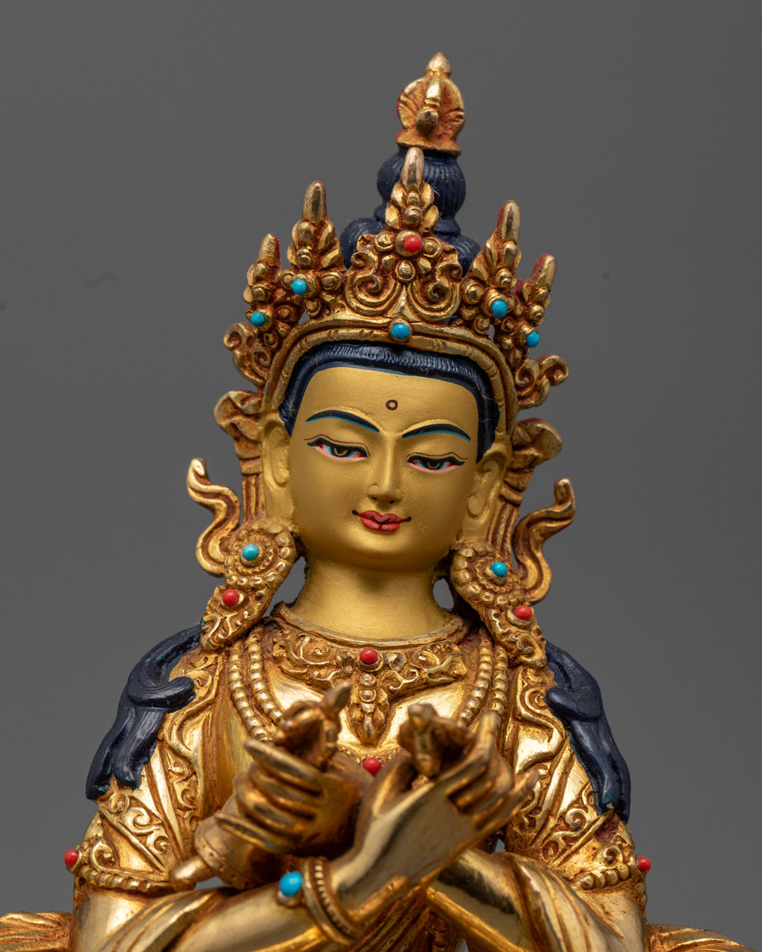 24K Gold Vajradhara Statue | Handcrafted Tibetan Buddha