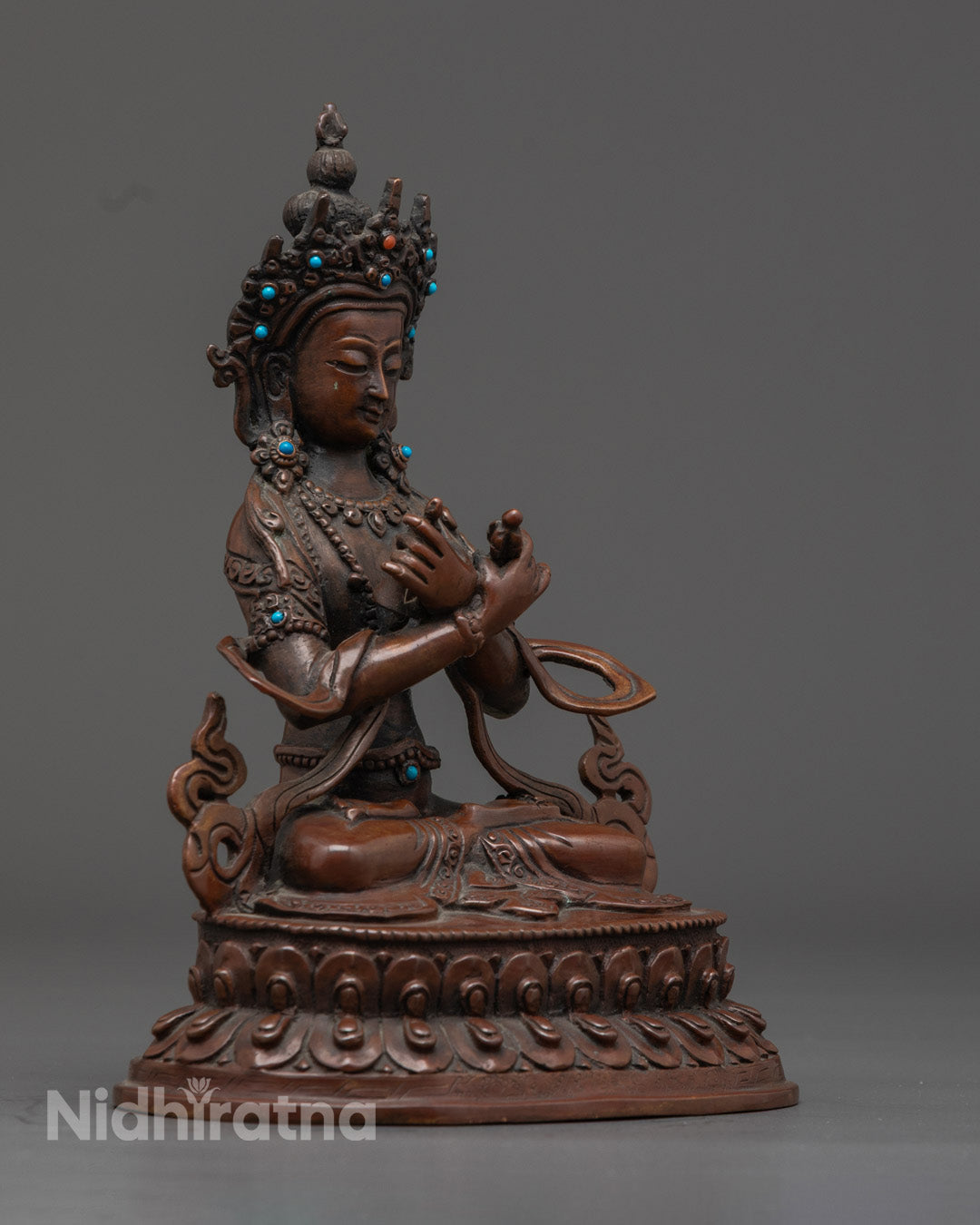 Vajradhara Statue | Unique Oxidized Copper Sculpture