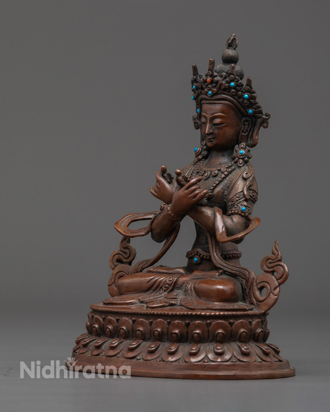 Vajradhara Statue | Unique Oxidized Copper Sculpture