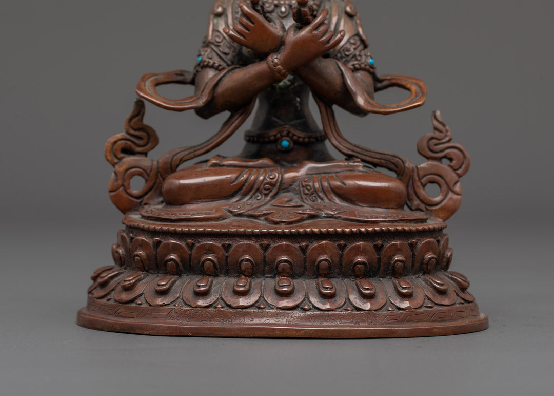 Vajradhara Statue | Unique Oxidized Copper Sculpture