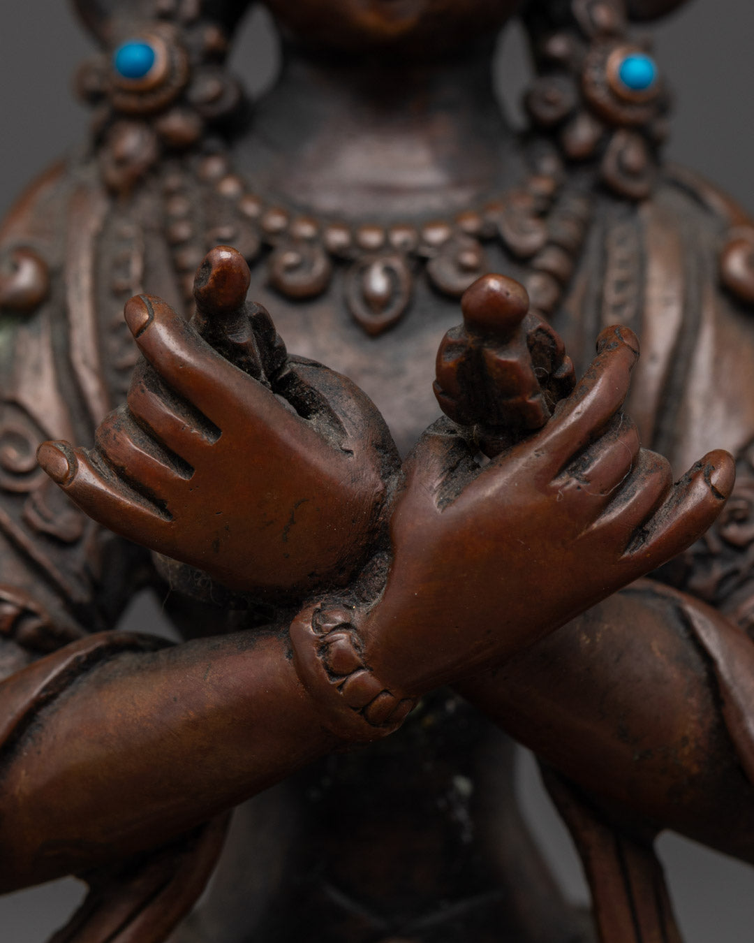 Vajradhara Statue | Unique Oxidized Copper Sculpture