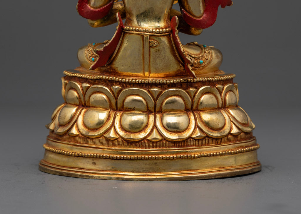 Vajradhara Dharmakaya Buddha Statue | 24k Gold Gilded Artwork