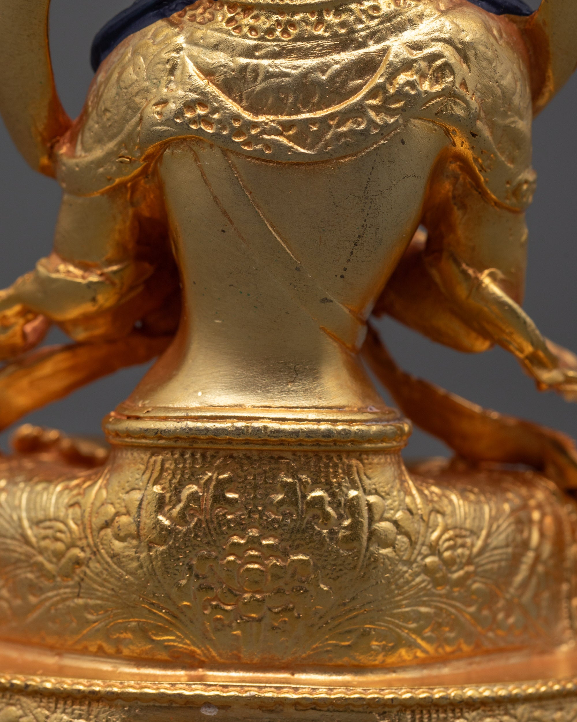 Machine-Made Vajradhara Statue | 24k Gold-Plated Copper Sculpture