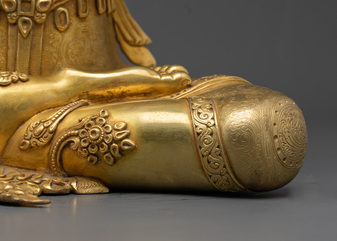 Vajradhara Statue | Stunning 24K Gold Copper Sculpture