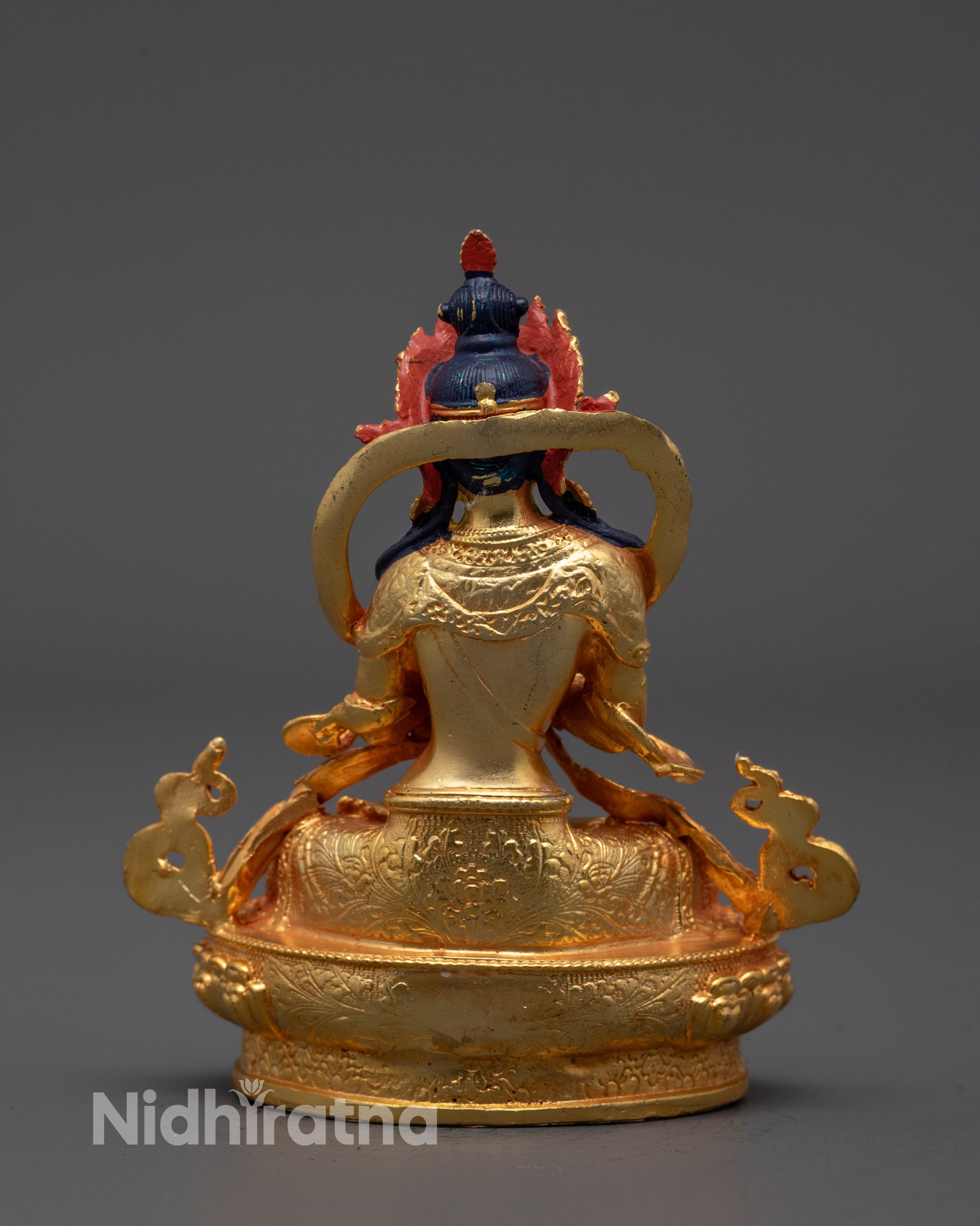 Machine-Made Vajradhara Statue | 24k Gold-Plated Copper Sculpture