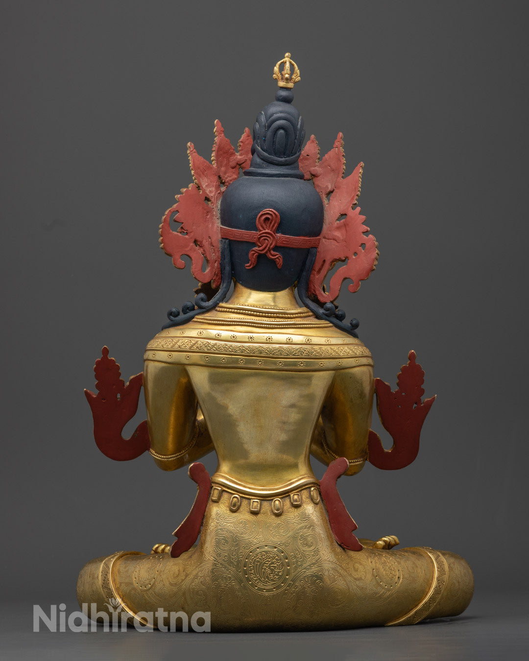 Vajradhara Statue | Stunning 24K Gold Copper Sculpture