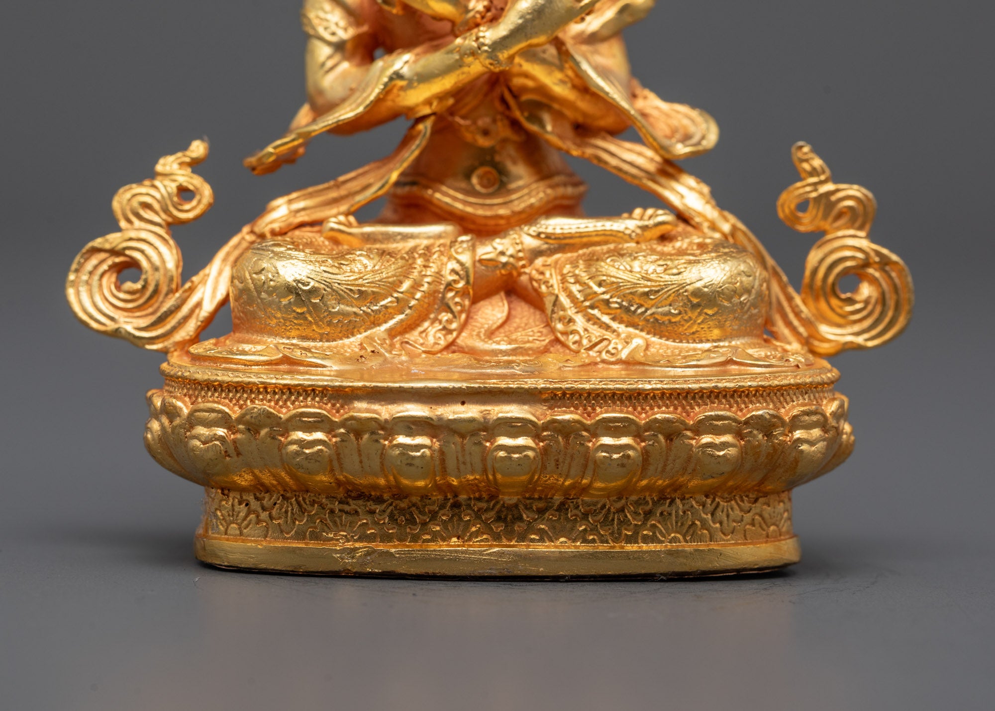 Machine-Made Vajradhara Statue | 24k Gold-Plated Copper Sculpture