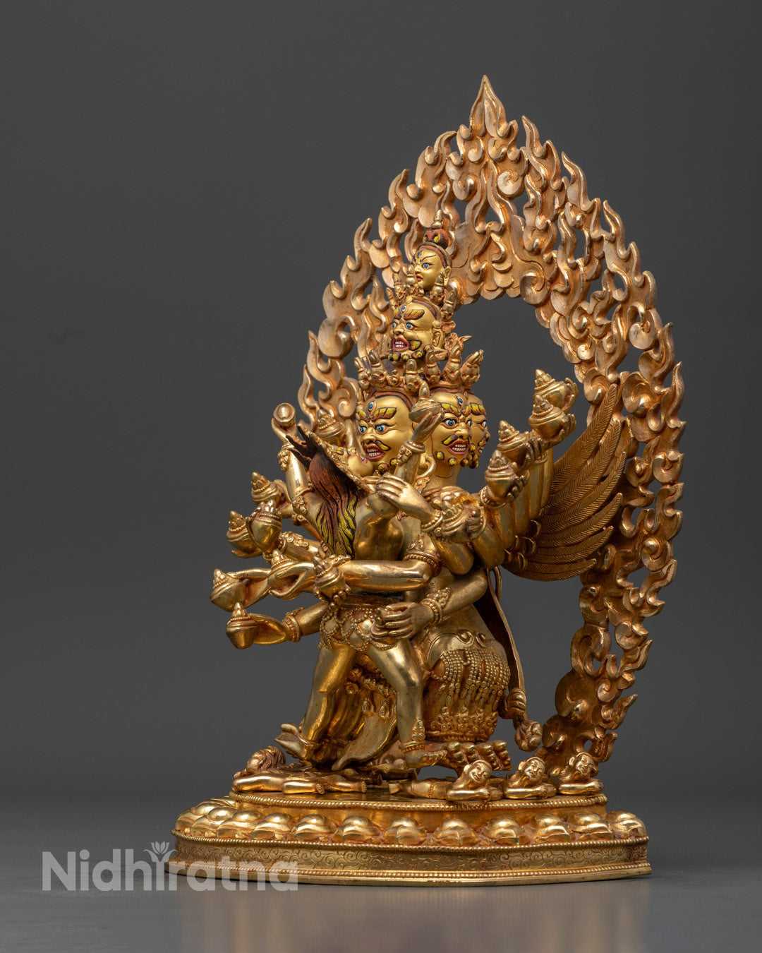 Authentic Hevajra Yab - Yum Fierce Protective Statue | Handcrafted In Nepal