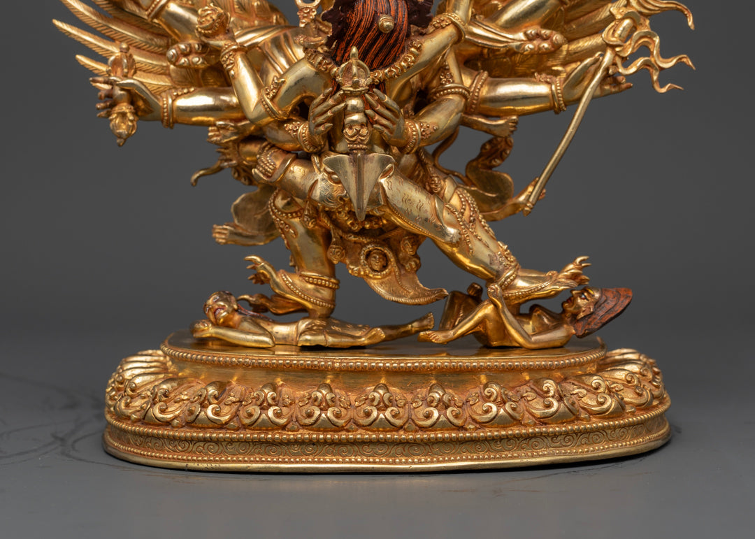 Vajrakilaya Statue with Consort: Sacred Buddhist Art for Protection