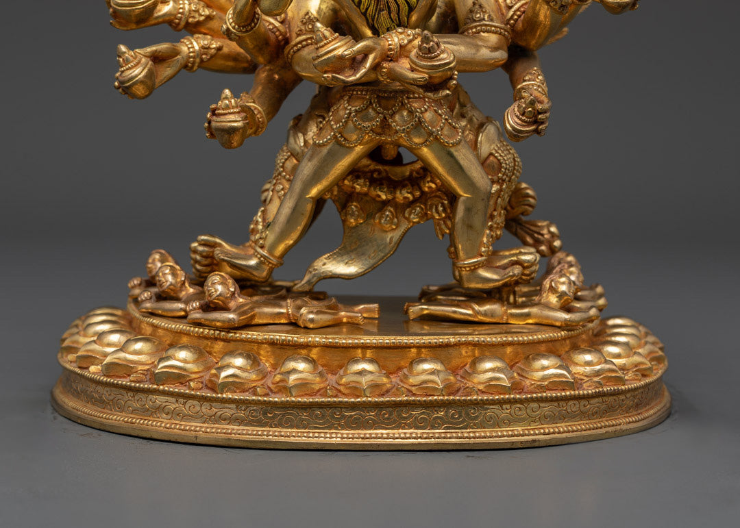 Authentic Hevajra Yab - Yum Fierce Protective Statue | Handcrafted In Nepal