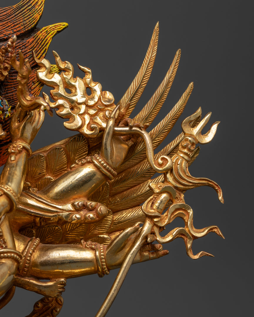 Vajrakilaya Statue with Consort: Sacred Buddhist Art for Protection