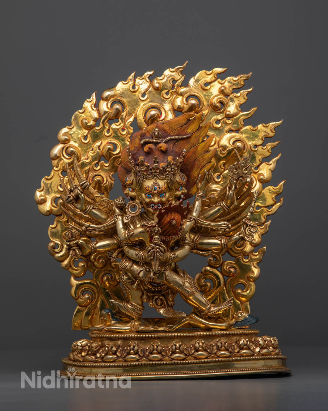 Vajrakilaya Statue | Sacred Hand-Carved Buddhist Sculpture