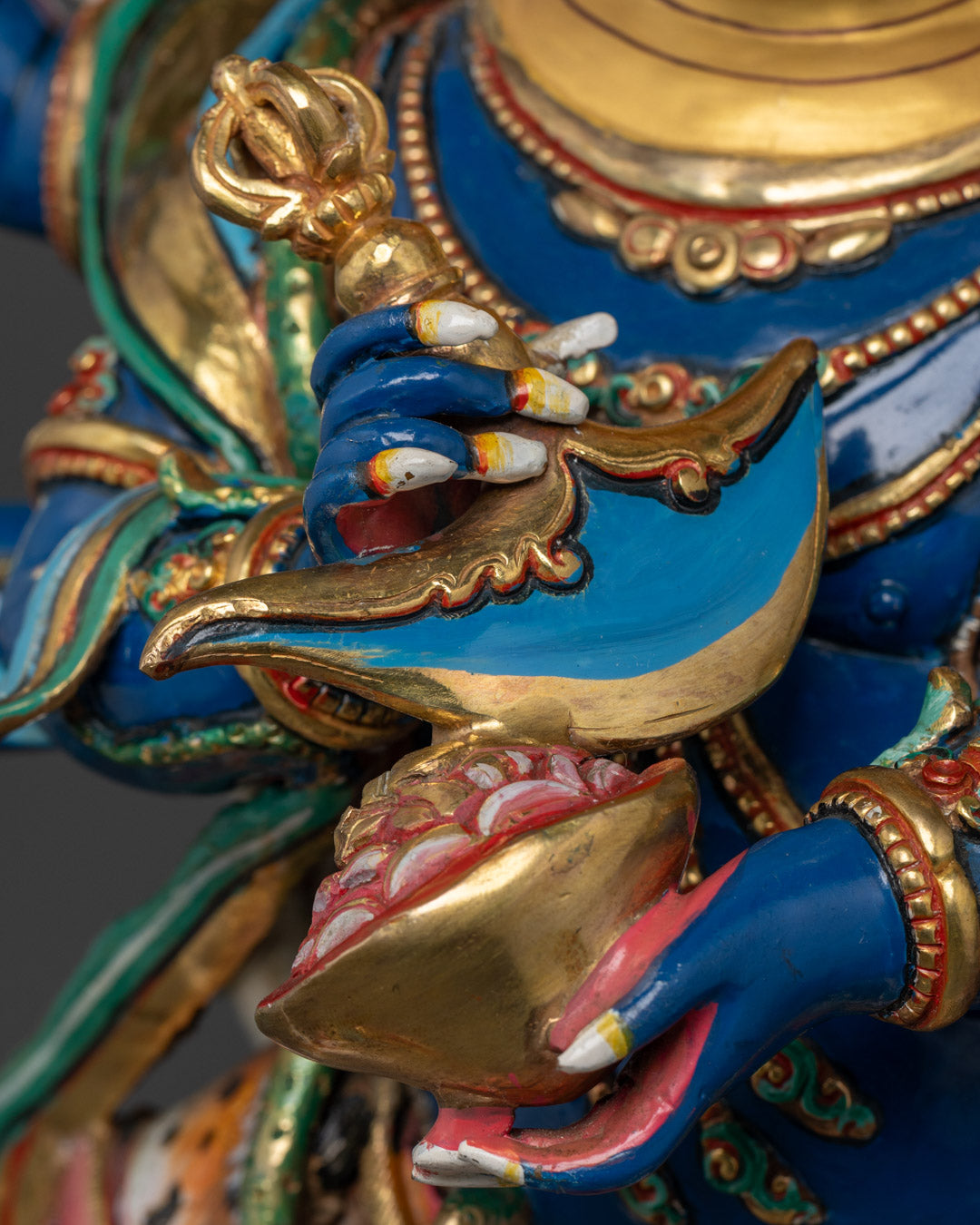 Six Armed Mahakala Statue | Hand-Carved Copper