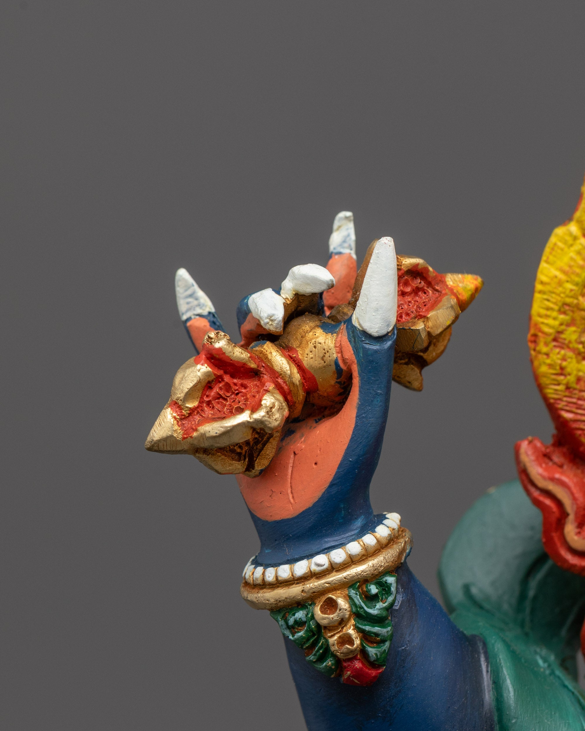 Wrathful Blue Colored Vajrapani Statue | Powerful Protector