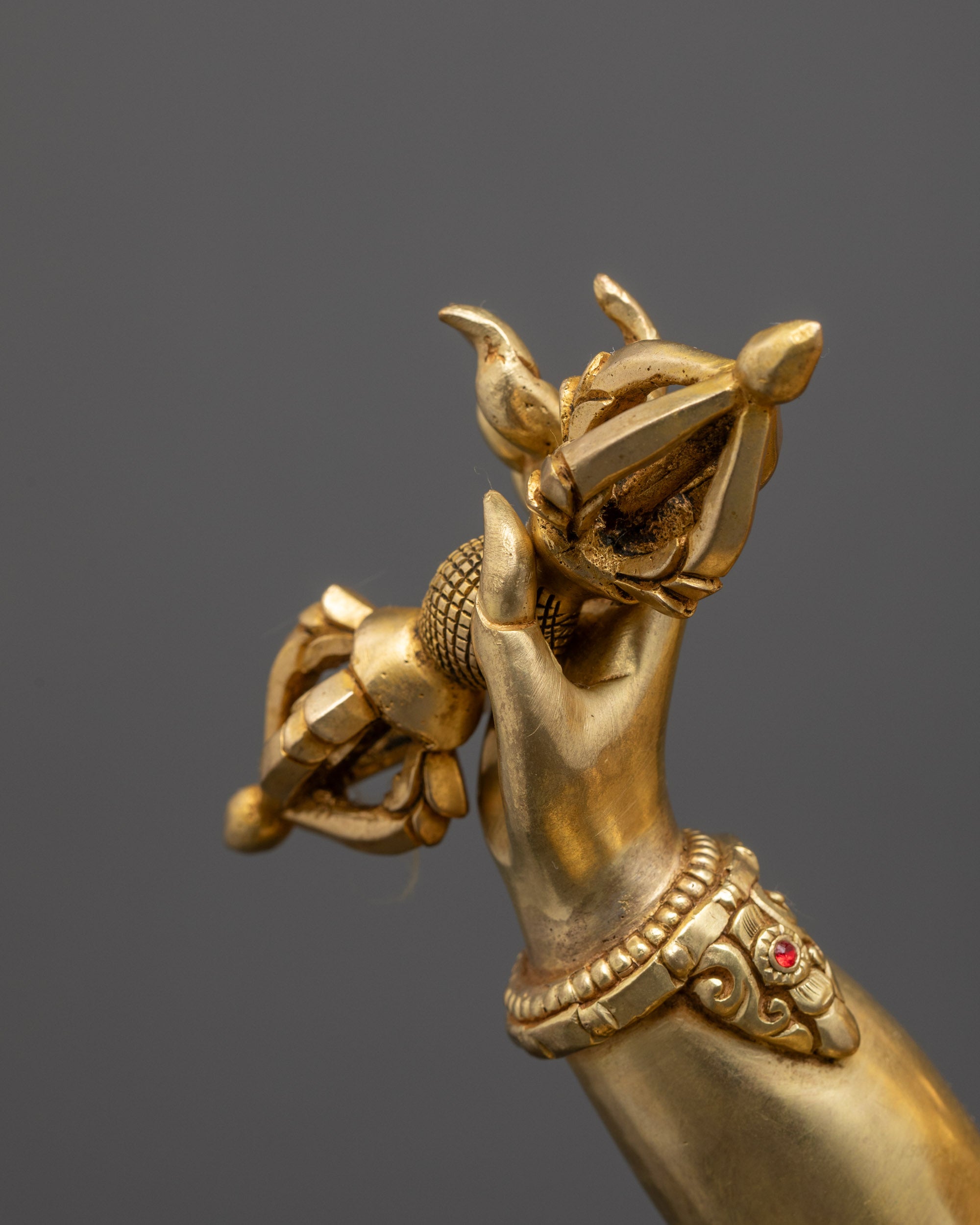 Bodhisattva Vajrapani Statue | Wrathful Protector in Copper