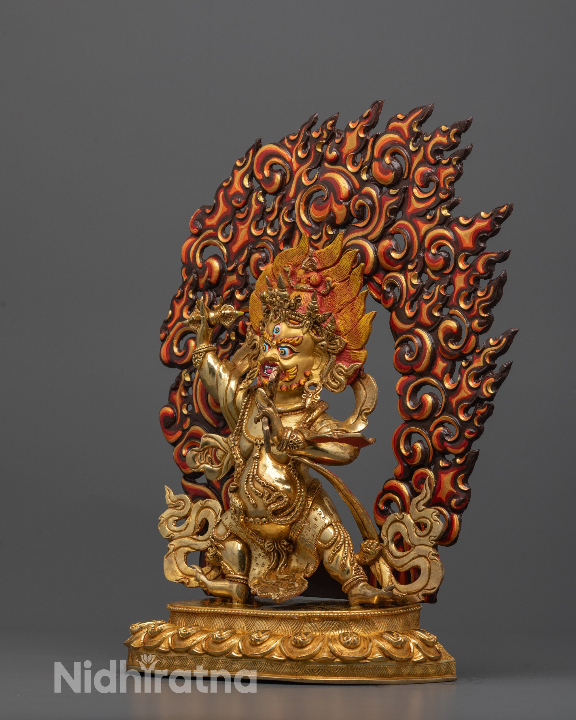 Wrathful Vajrapani Statue | Spiritual Protector Figurine