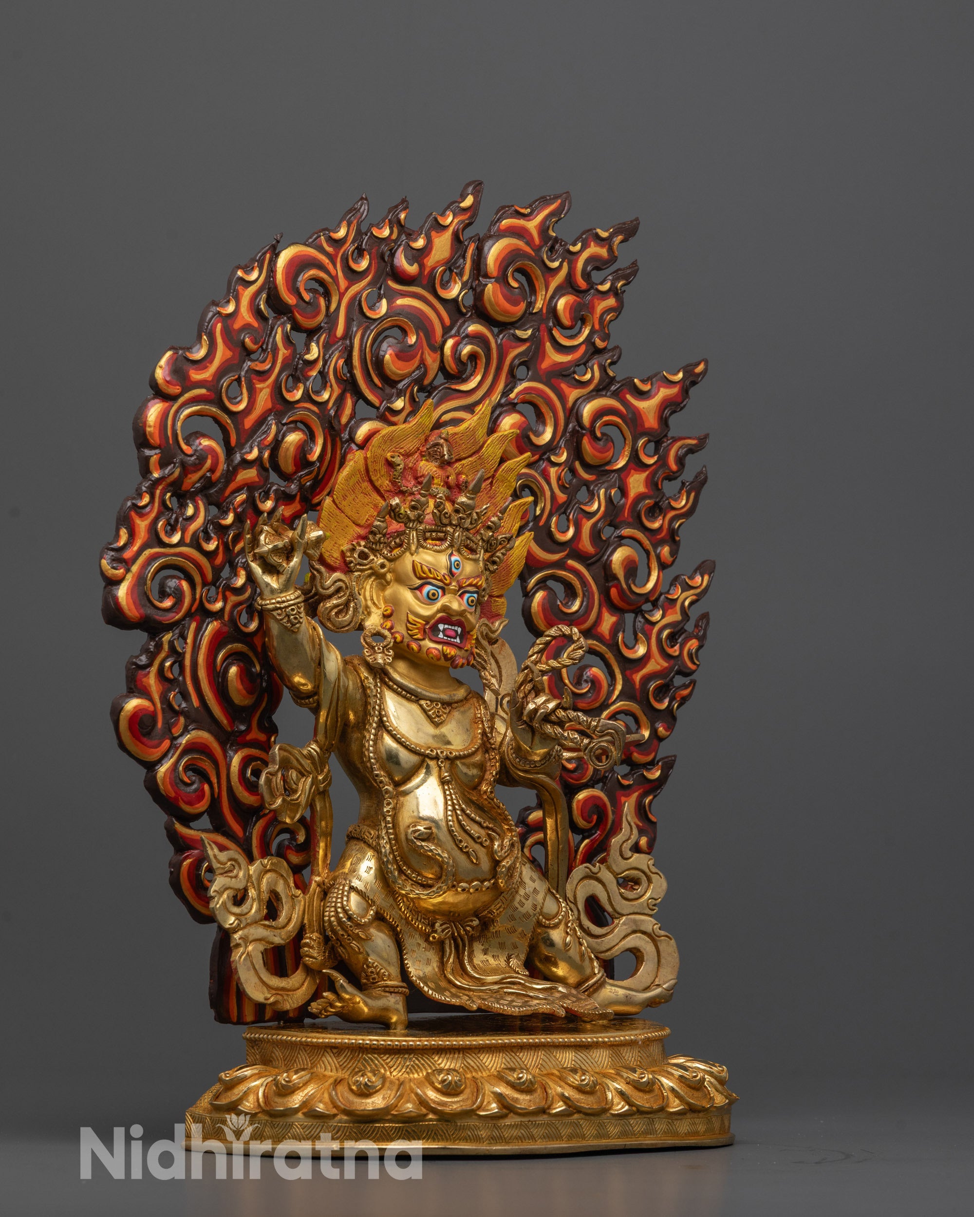 Wrathful Vajrapani Statue | Spiritual Protector Figurine