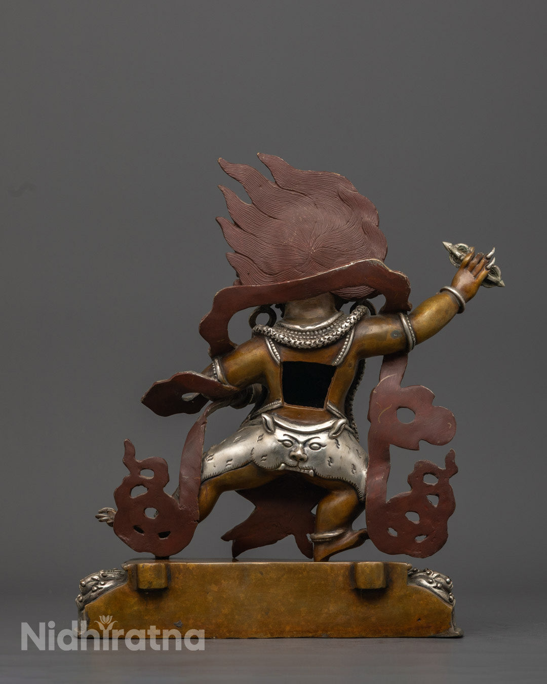 Vajrapani Oxidized Copper Statue | Traditional Himalayan Artwork