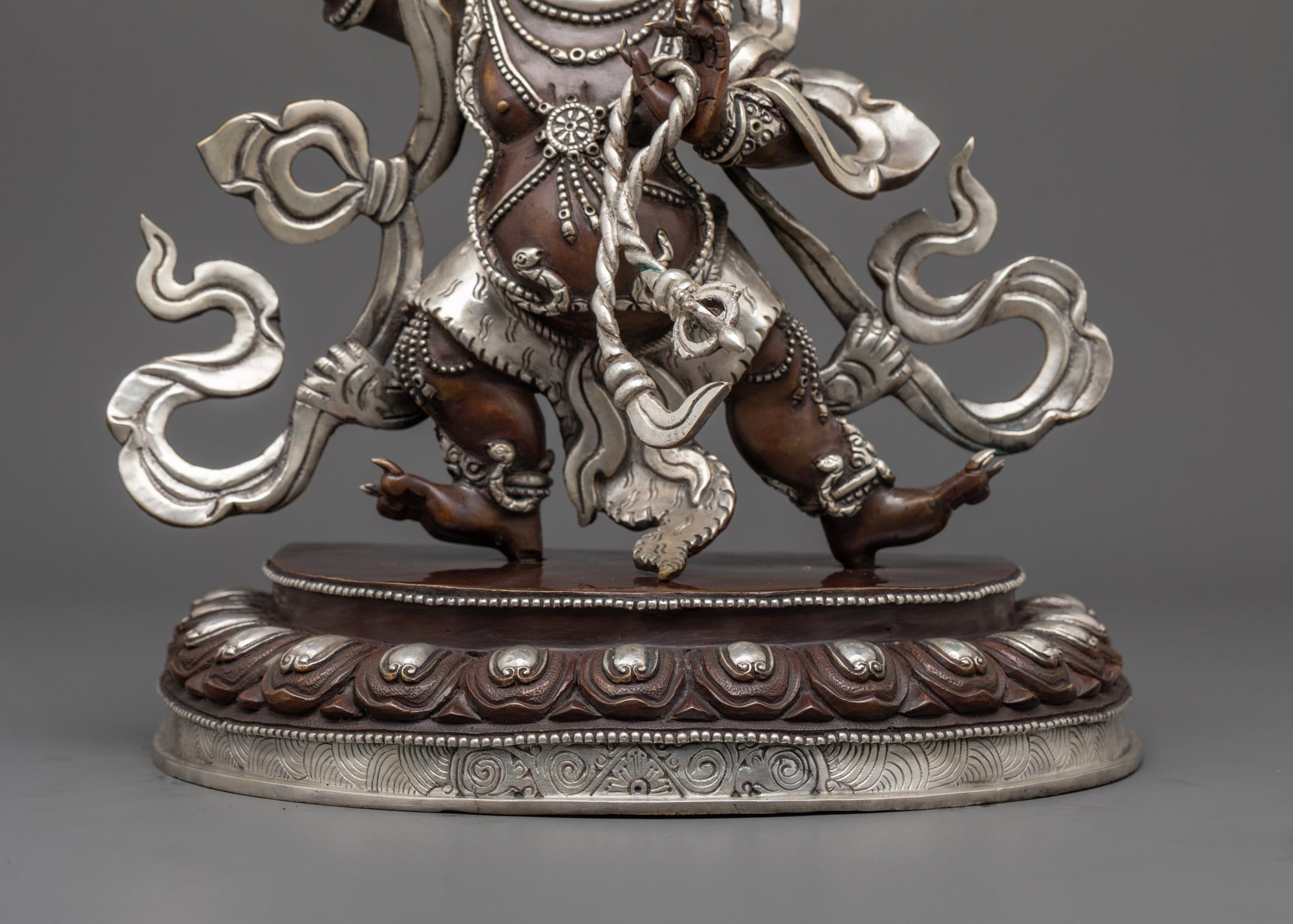Fierce Vajrapani Statue | Handcrafted Oxidized Protector of the Dharma