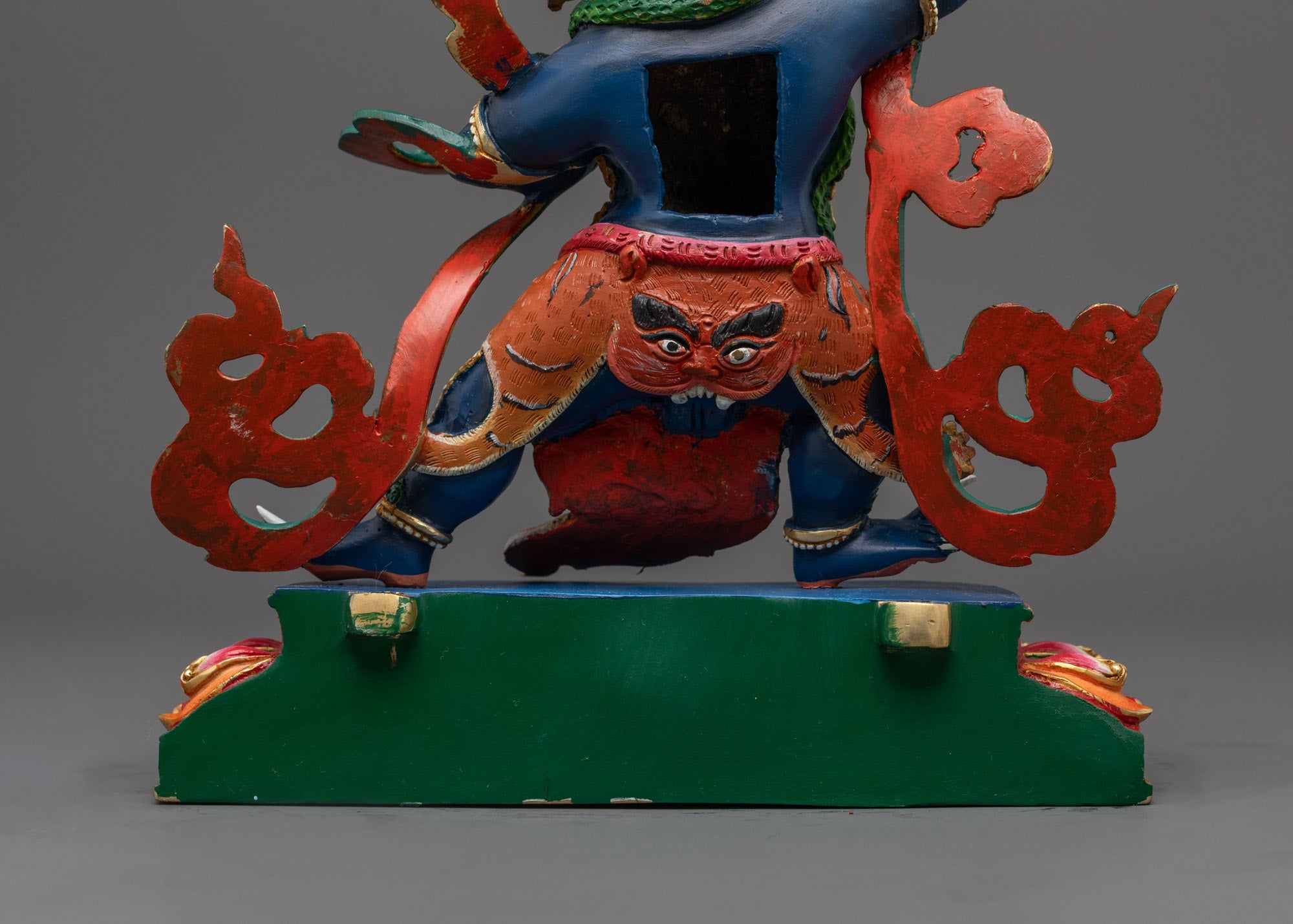 Wrathful Blue Colored Vajrapani Statue | Powerful Protector
