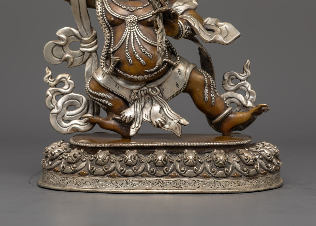 Vajrapani Oxidized Copper Statue | Traditional Himalayan Artwork