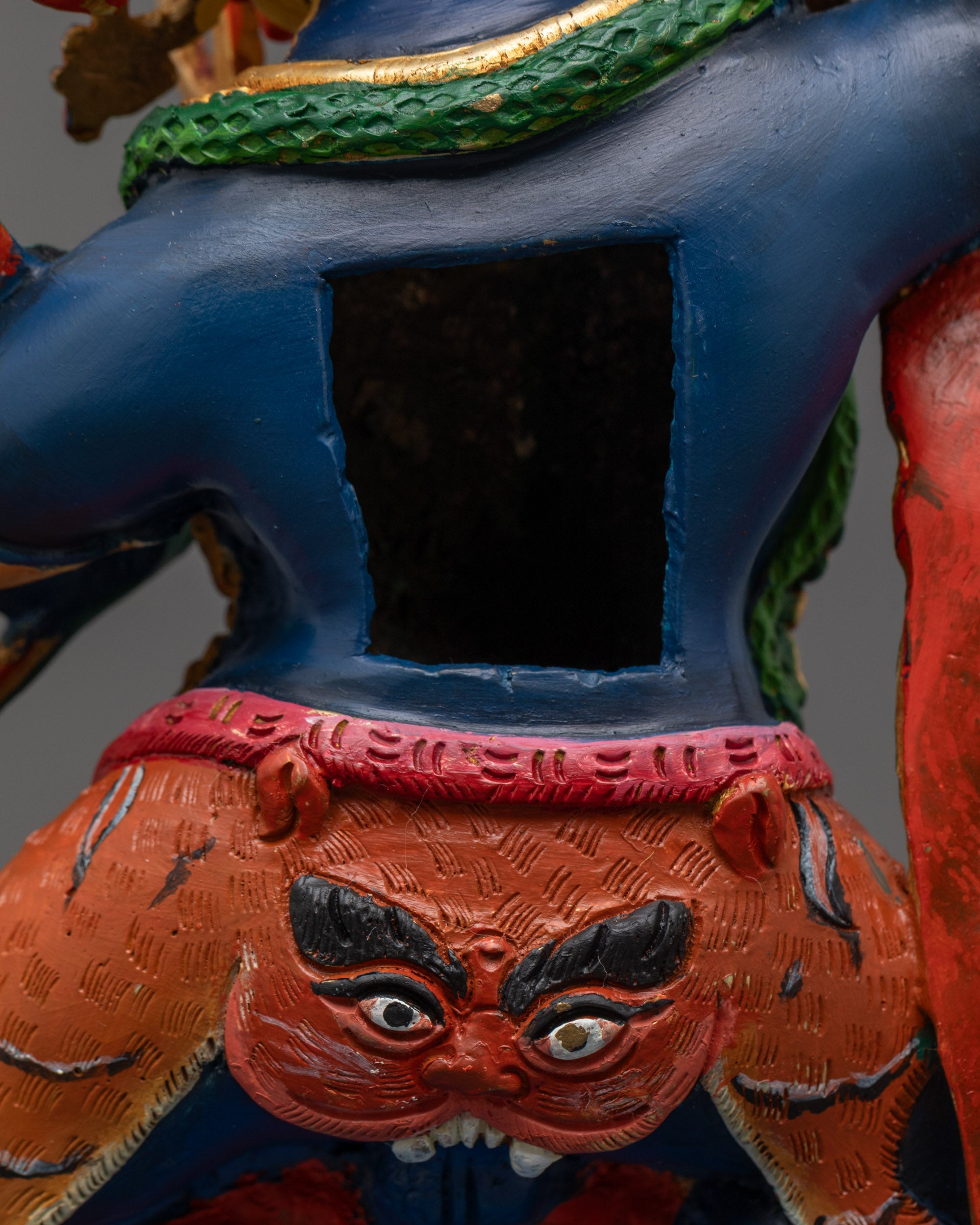 Wrathful Blue Colored Vajrapani Statue | Powerful Protector