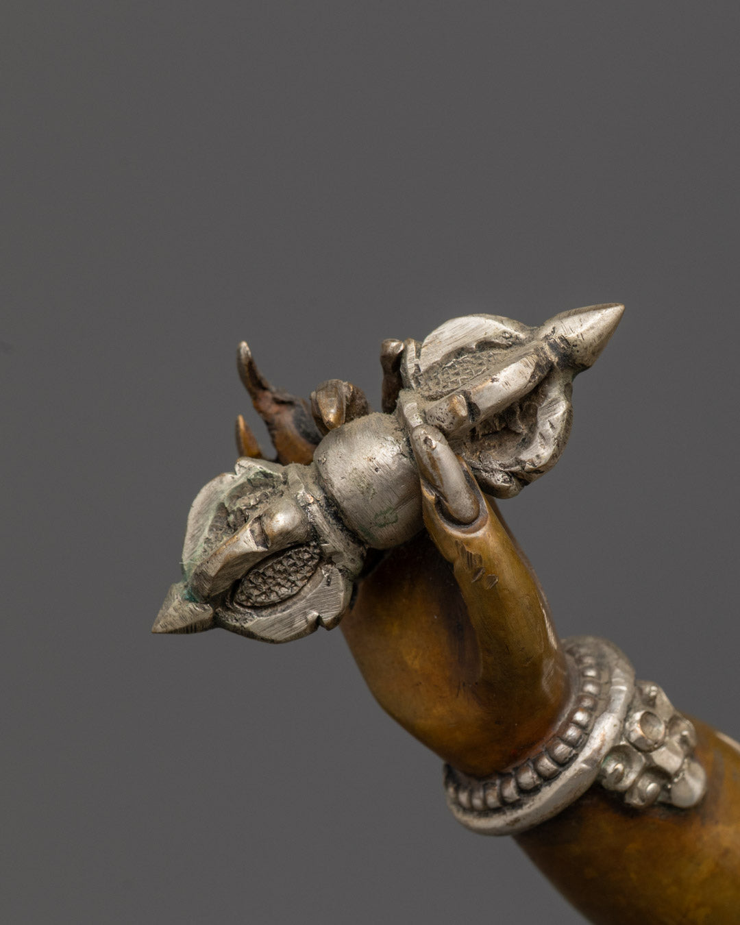 Vajrapani Oxidized Copper Statue | Traditional Himalayan Artwork