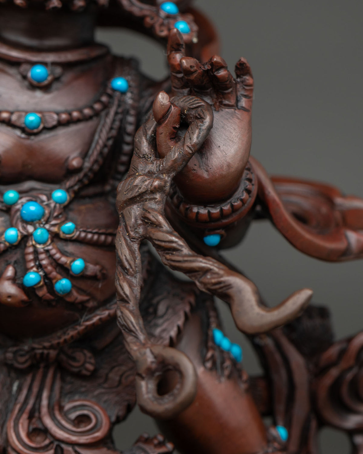 Oxidized Vajrapani Statue | Powerful Buddhist Protector Sculpture