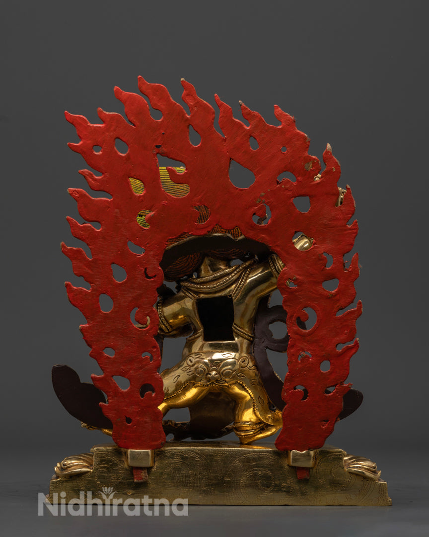 back profile of vajrapani statue | Gold-plated Vajrapani statues