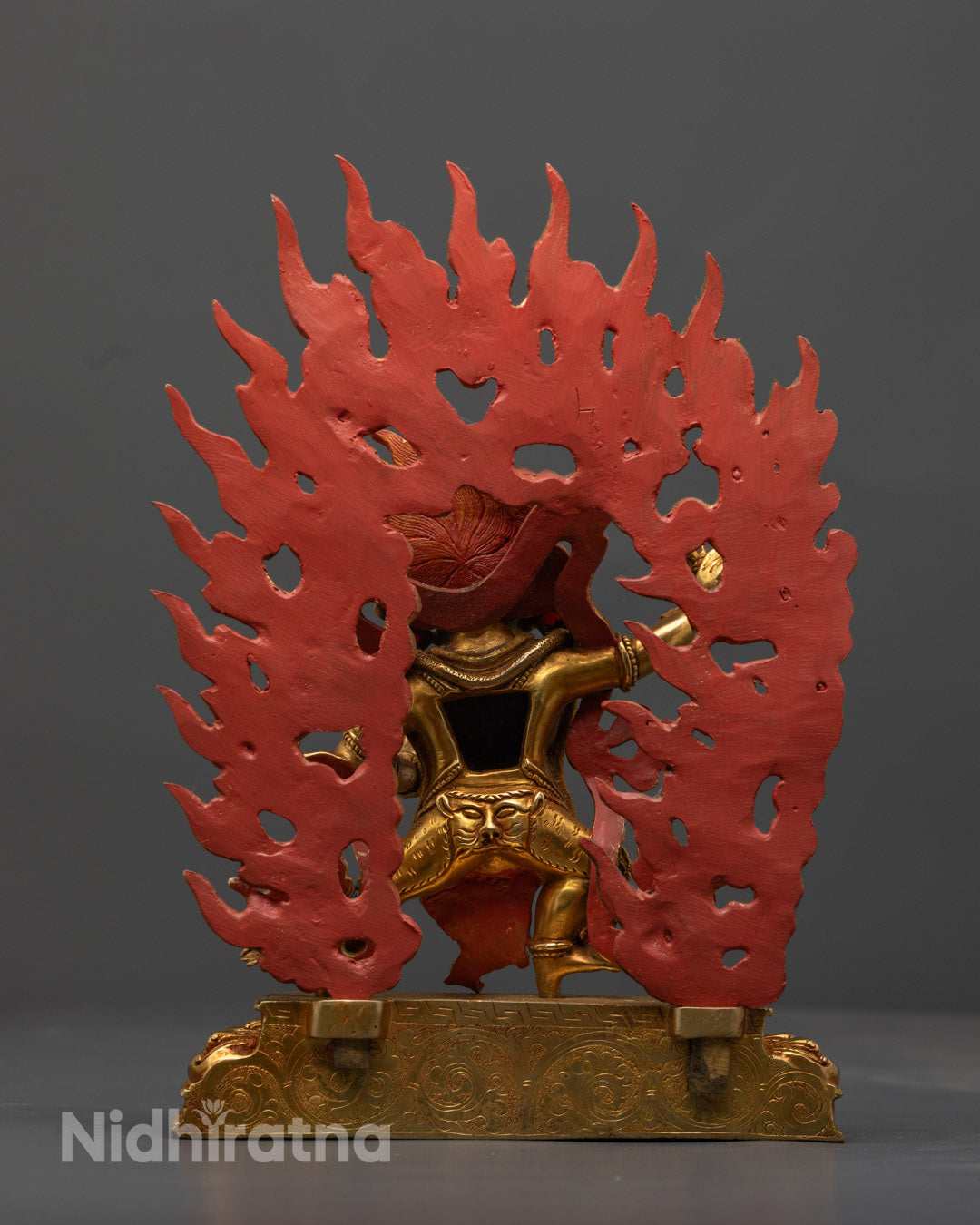 Vajrapani Statue | Empowering Copper Art with 24K Gold